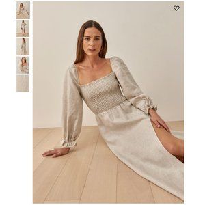 Sale🌈Reformation Gitane Linen Dress - Oatmeal